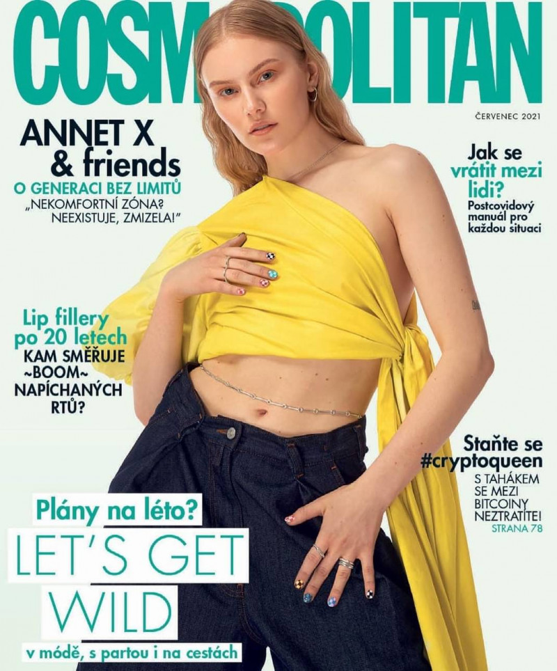 Annet X featured on the Cosmopolitan Czech Republic cover from July 2021