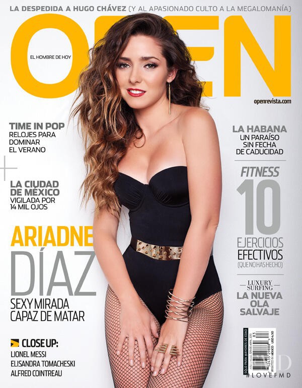 Ariadne Diaz featured on the Open cover from April 2013