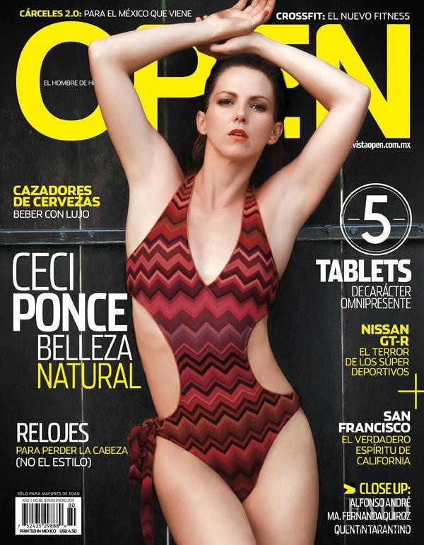 Ceci Ponce featured on the Open cover from January 2013