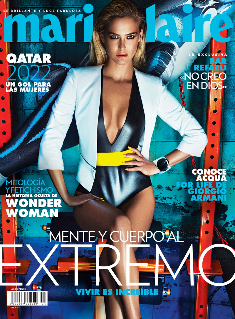 Bar Refaeli featured on the Marie Claire Latin America - Colombia cover from April 2015