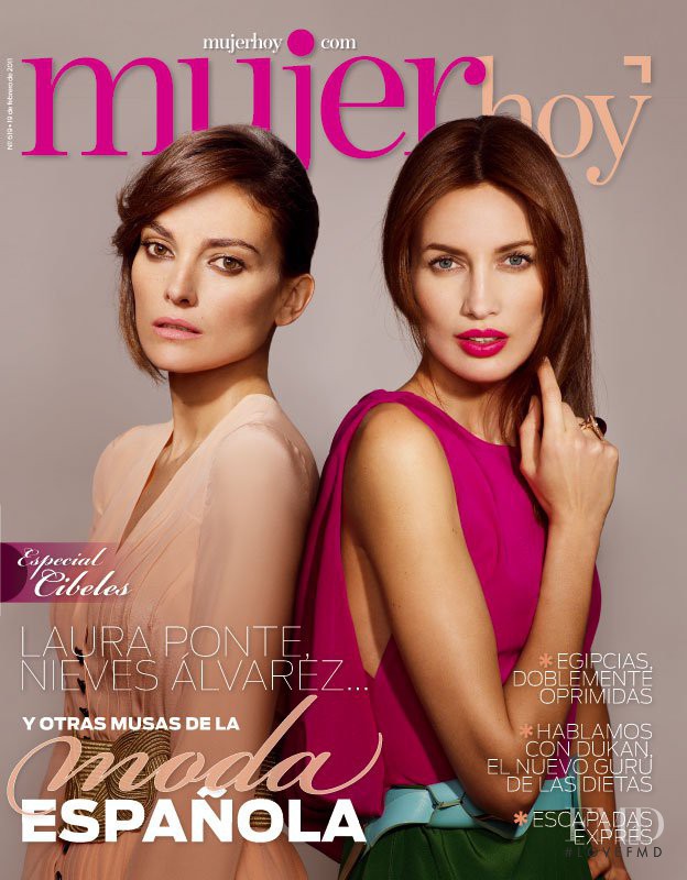 Laura Ponte, Nieves Alvarez featured on the Mujer Hoy cover from February 2011