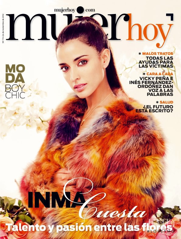 Inma Cuesta featured on the Mujer Hoy cover from November 2012