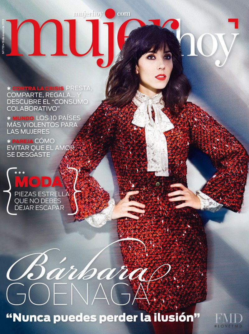 Barbara Goenaga featured on the Mujer Hoy cover from January 2013