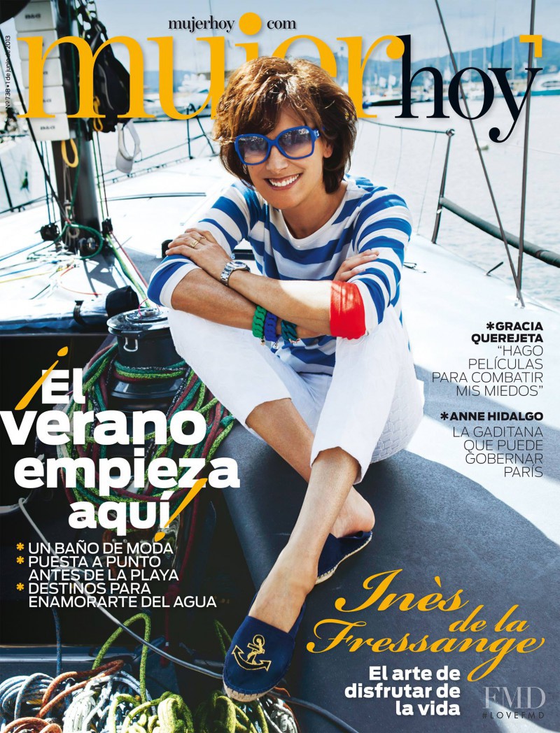 Ines de la Fressange featured on the Mujer Hoy cover from June 2013
