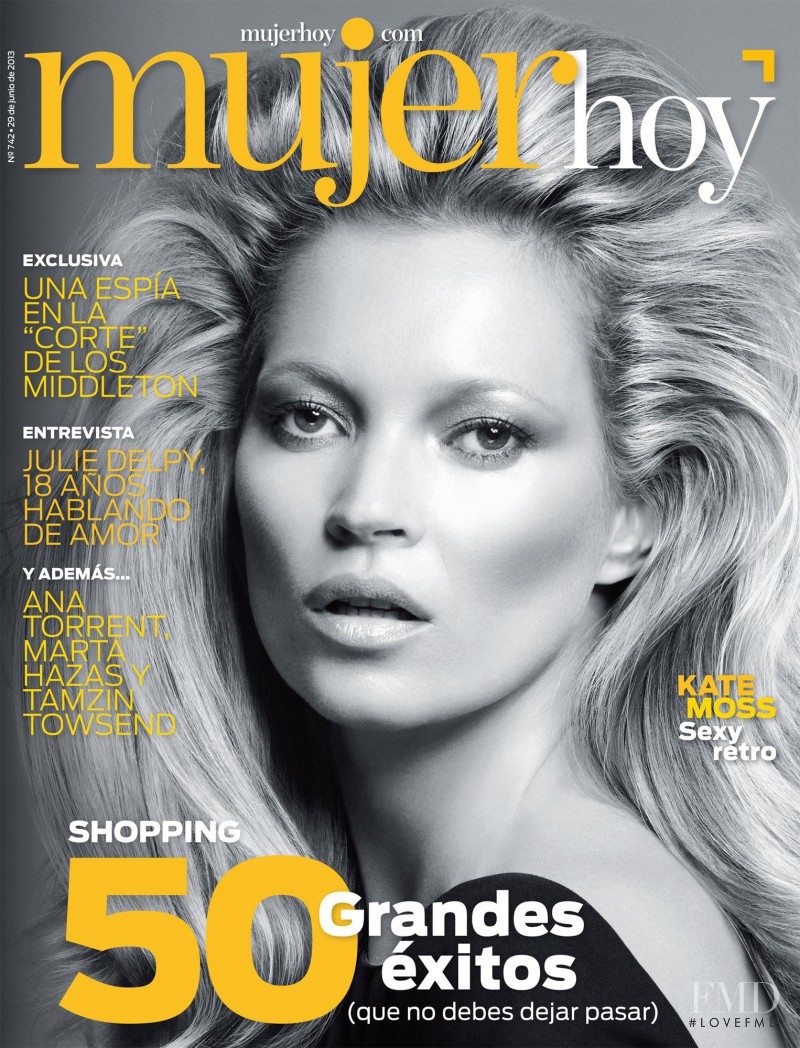 Kate Moss featured on the Mujer Hoy cover from June 2013