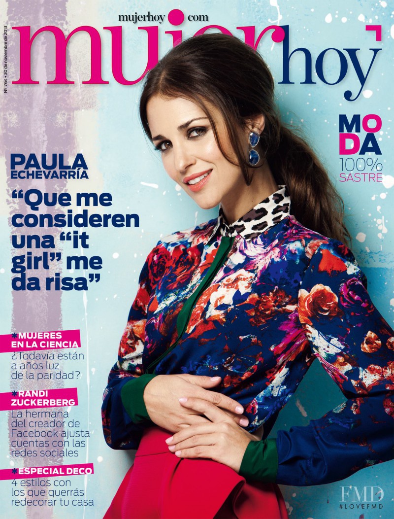 Paula Echevarría featured on the Mujer Hoy cover from November 2013