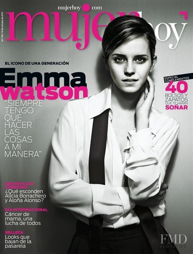 Emma Watson featured on the Mujer Hoy cover from October 2013