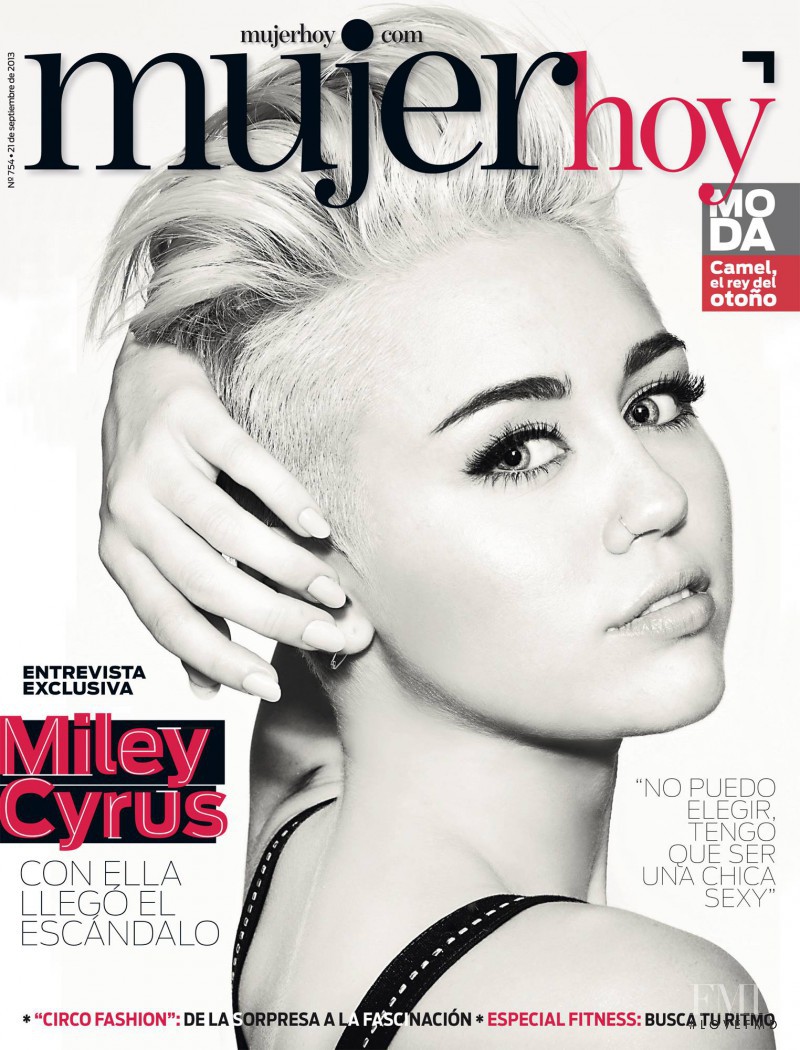 Miley Cyrus featured on the Mujer Hoy cover from September 2013