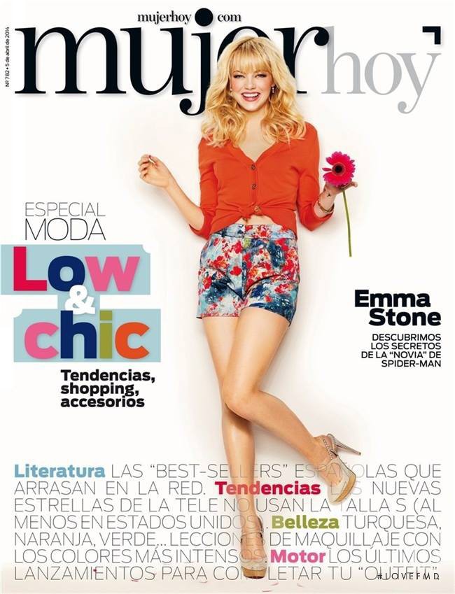 Emma Stone featured on the Mujer Hoy cover from April 2014