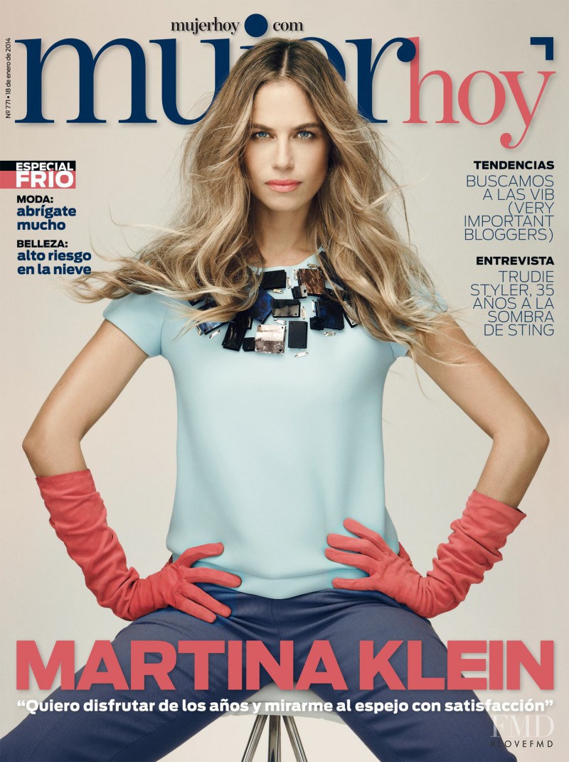 Martina Klein featured on the Mujer Hoy cover from January 2014