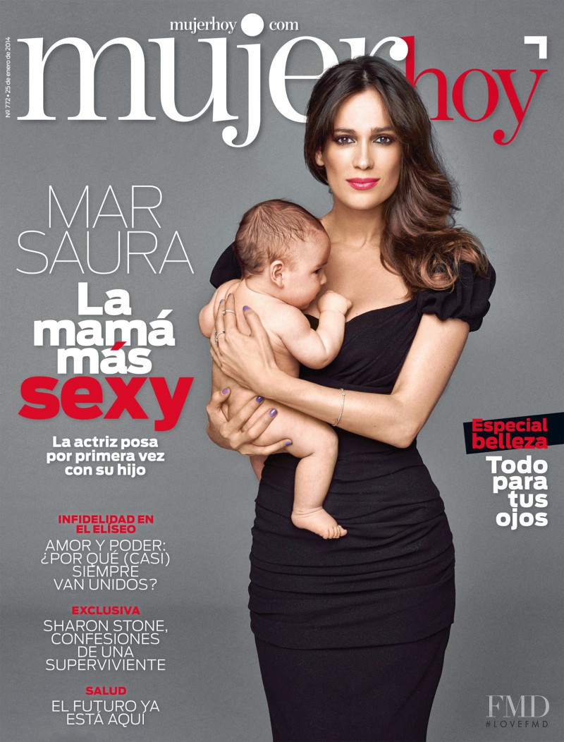 Mar Saura featured on the Mujer Hoy cover from January 2014