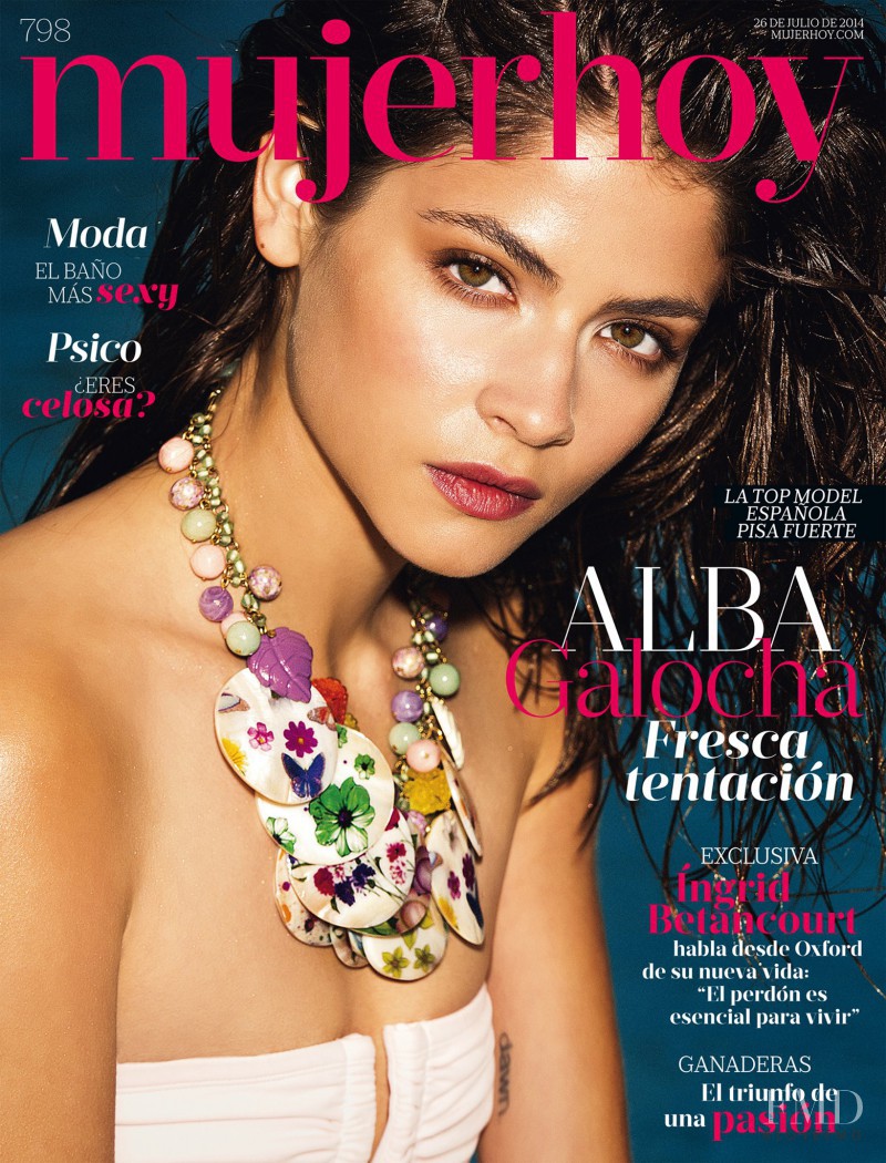Alba Galocha featured on the Mujer Hoy cover from July 2014