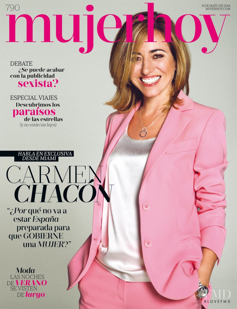 Carme Chacón featured on the Mujer Hoy cover from May 2014