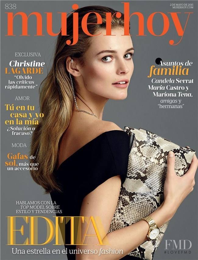 Edita Vilkeviciute featured on the Mujer Hoy cover from May 2015