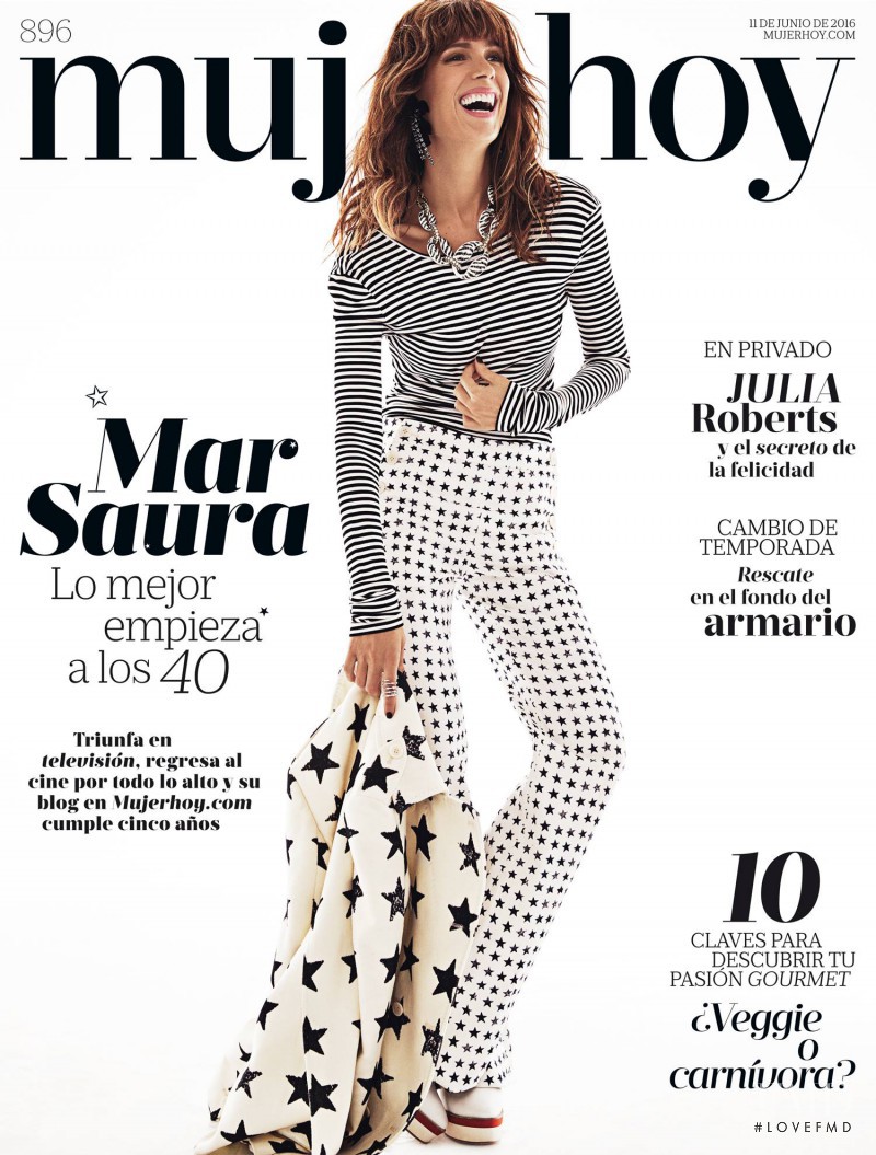 Mar Saura featured on the Mujer Hoy cover from June 2016