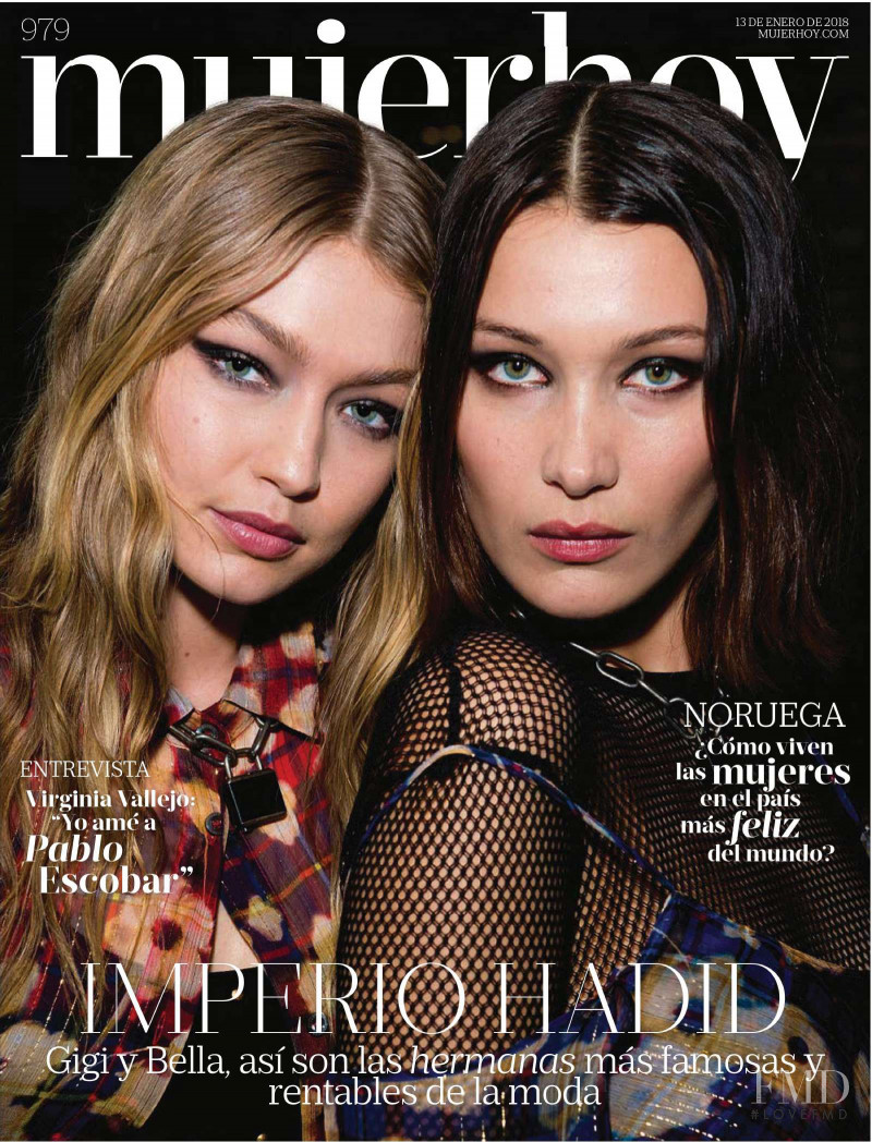 Gigi Hadid, Bella Hadid featured on the Mujer Hoy cover from January 2018