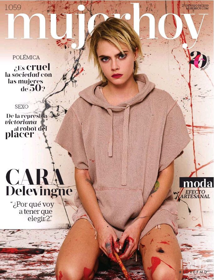 Cara Delevingne featured on the Mujer Hoy cover from July 2019