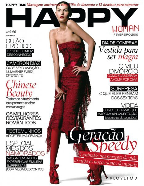 Tatyana Usova featured on the Happy Woman cover from February 2010
