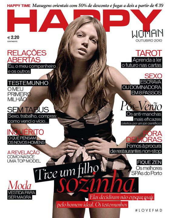 Masha Novoselova featured on the Happy Woman cover from October 2010