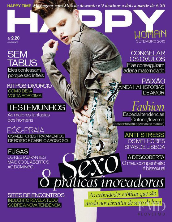 Bara Holotova featured on the Happy Woman cover from September 2010