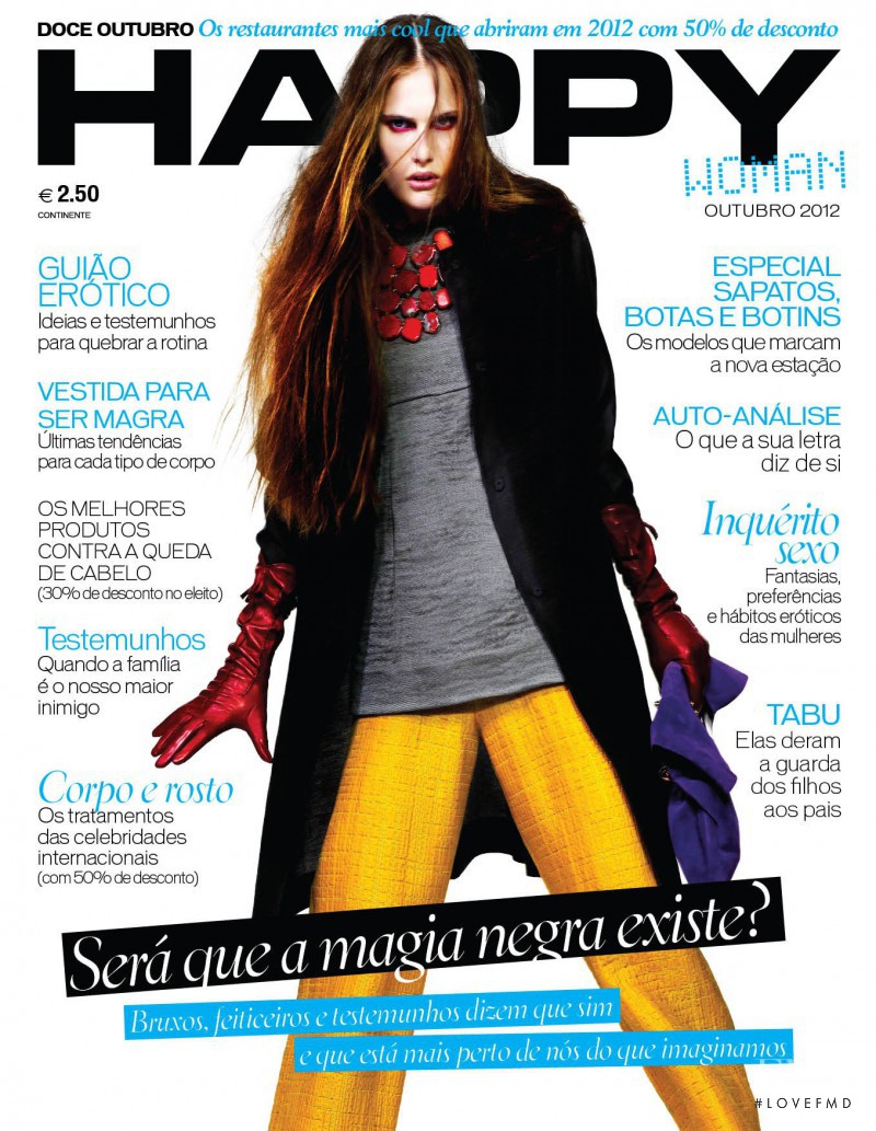 Alla Kostromicheva featured on the Happy Woman cover from October 2012