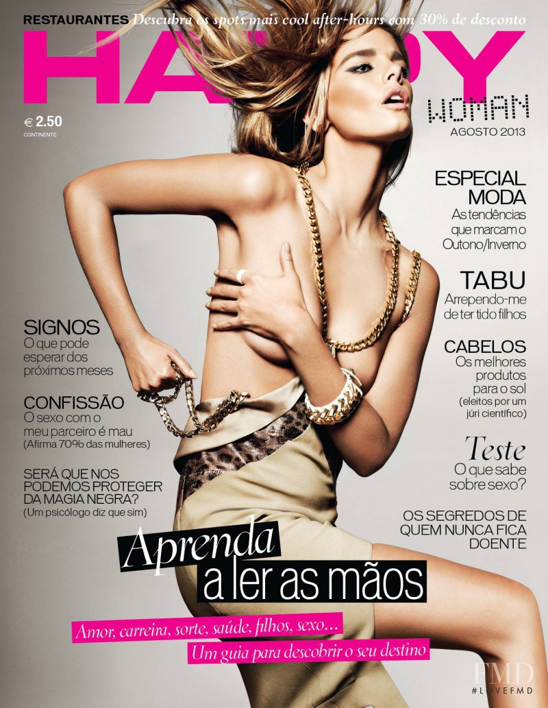Marloes Horst featured on the Happy Woman cover from August 2013