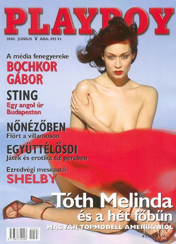 Melinda Toth featured on the Playboy Hungary cover from June 2000