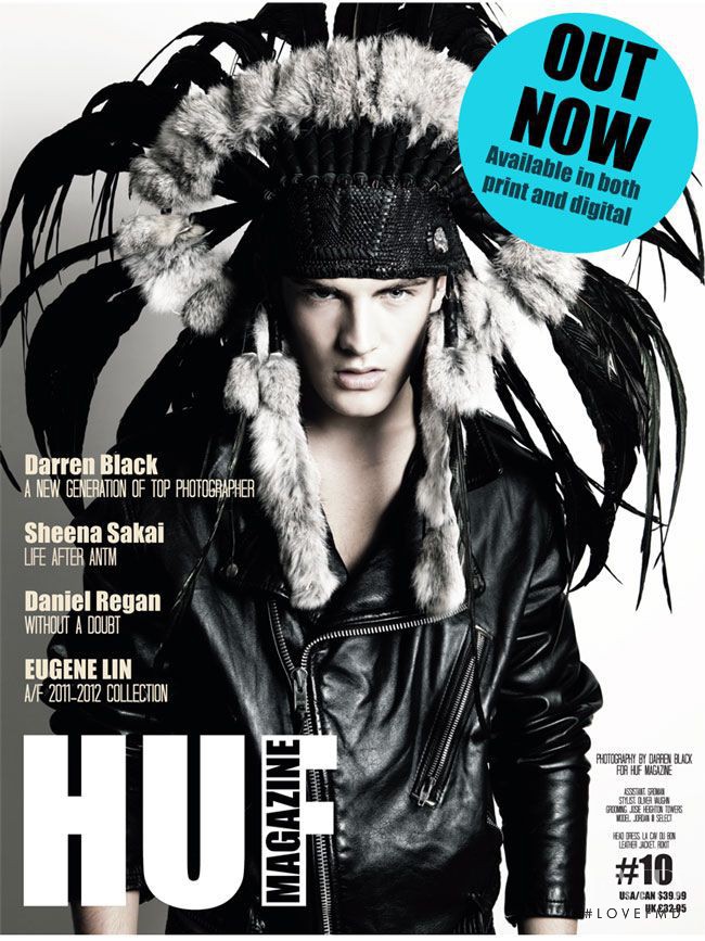Jordan Burman featured on the HUF Magazine cover from October 2011