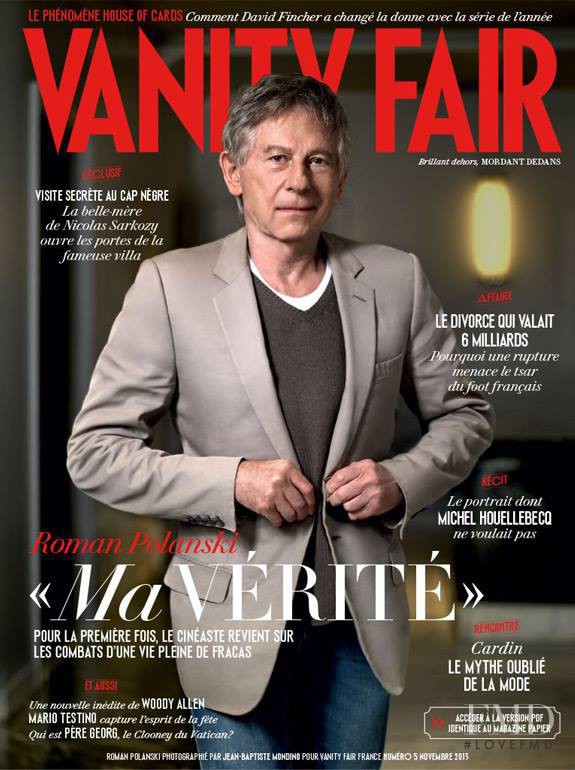Roman Polanski featured on the Vanity Fair France cover from November 2013