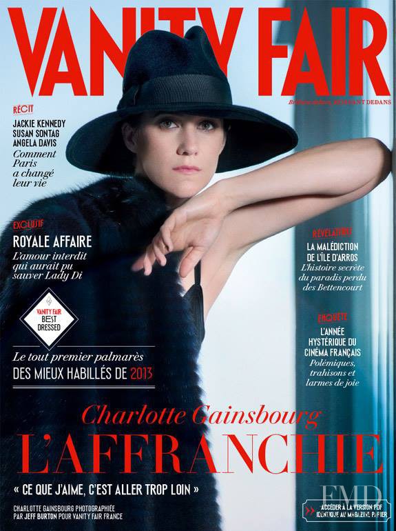 Charlotte Gainsbourg featured on the Vanity Fair France cover from October 2013