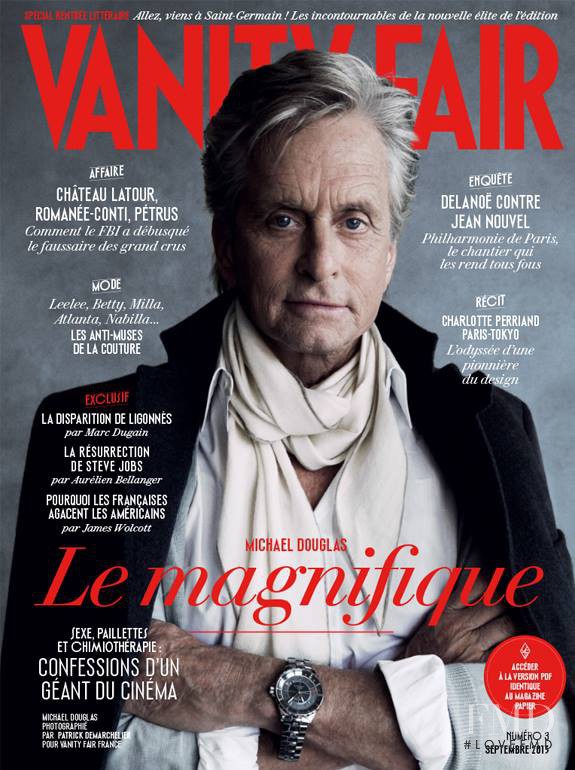 Michael Douglas featured on the Vanity Fair France cover from September 2013