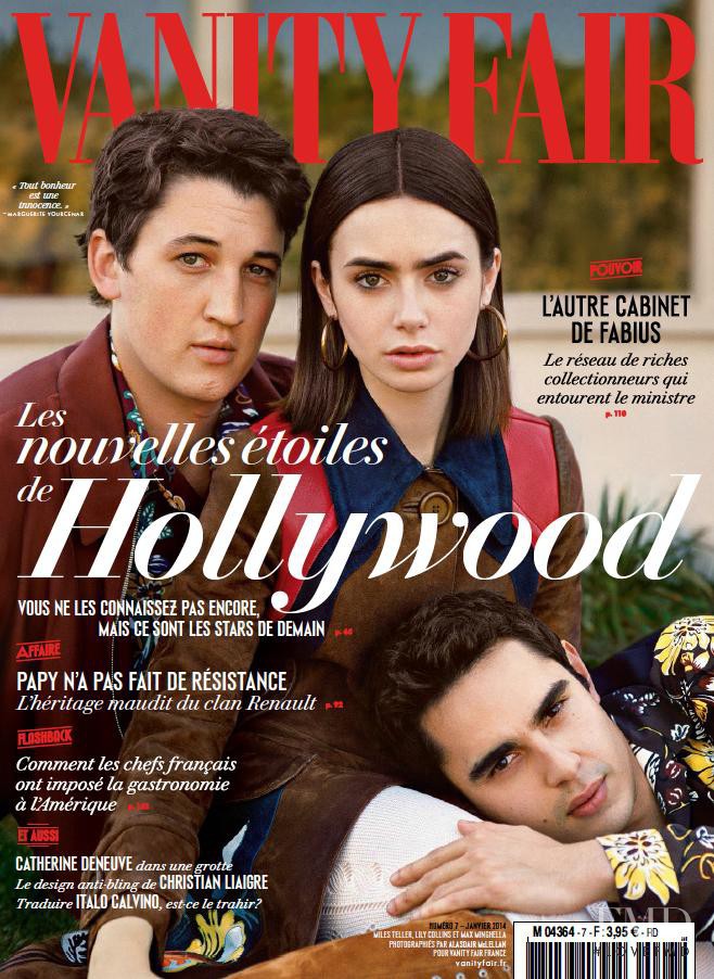 Miles Teller, Lily Collins, Max Minghella featured on the Vanity Fair France cover from January 2014