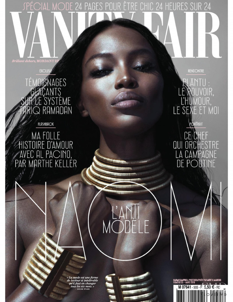 Naomi Campbell featured on the Vanity Fair France cover from June 2018