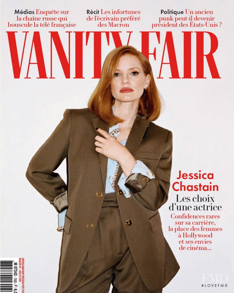 Jessica Chastain featured on the Vanity Fair France cover from July 2019