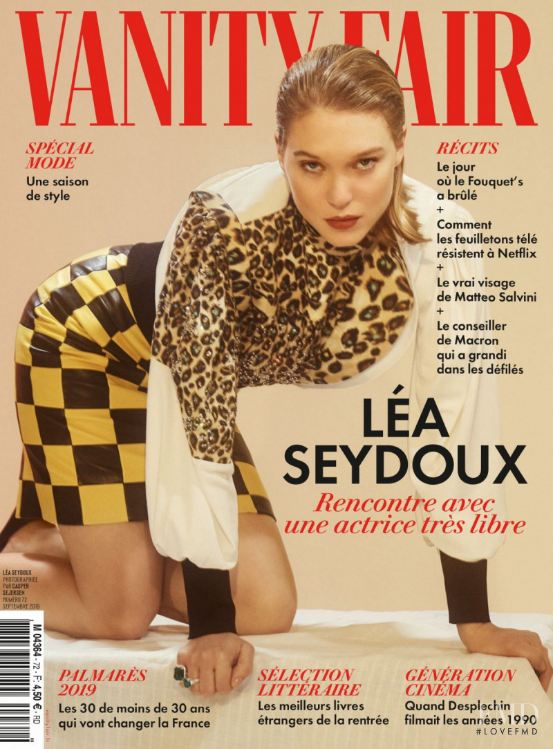 Lea Seydoux featured on the Vanity Fair France cover from September 2019