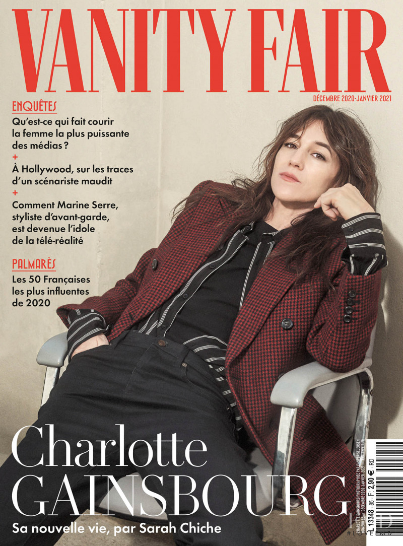 Charlotte Gainsbourg featured on the Vanity Fair France cover from December 2020