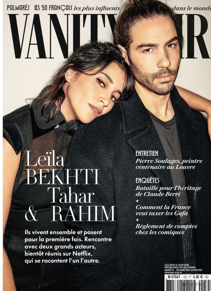 Leila Bekhti, Tahir Rahim featured on the Vanity Fair France cover from January 2020