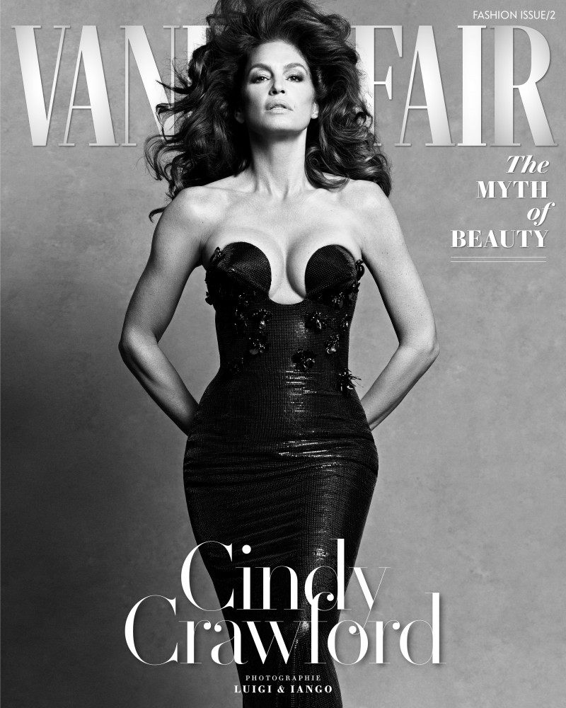Cindy Crawford featured on the Vanity Fair France cover from October 2023