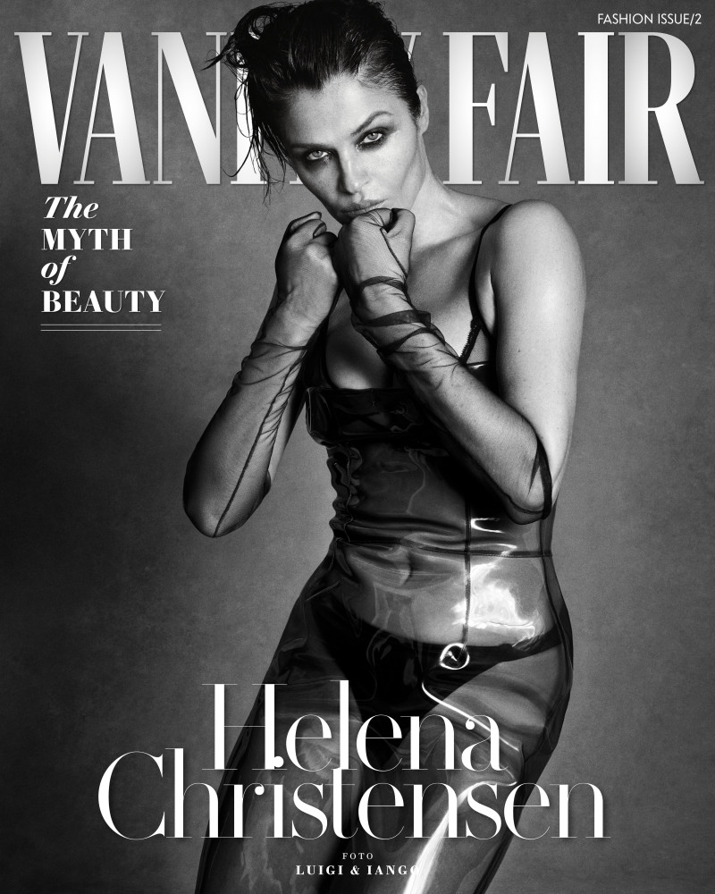 Helena Christensen featured on the Vanity Fair France cover from October 2023