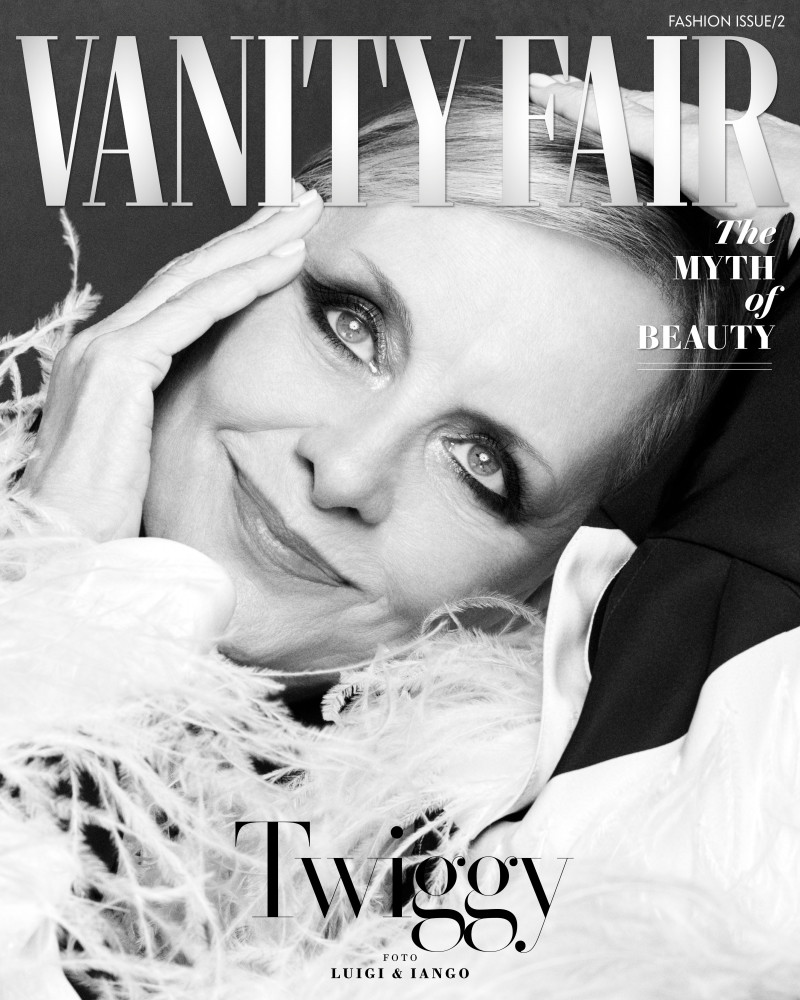 Twiggy Lawson featured on the Vanity Fair France cover from October 2023