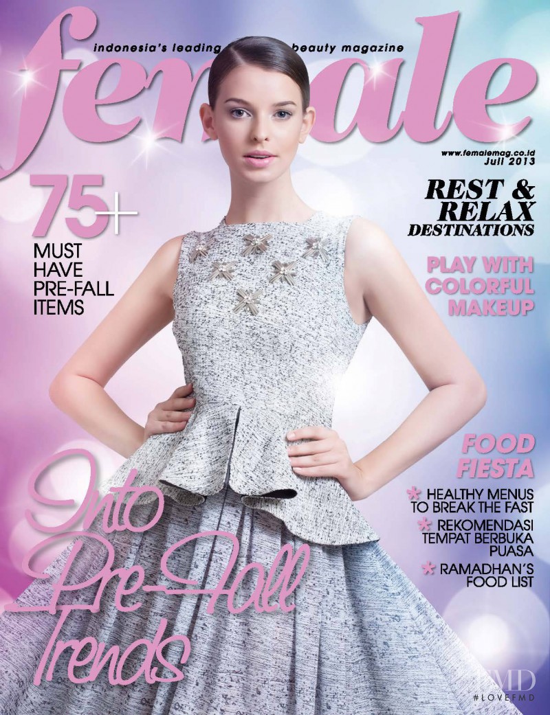 Kamilla Sgoda featured on the Female Indonesia cover from July 2013