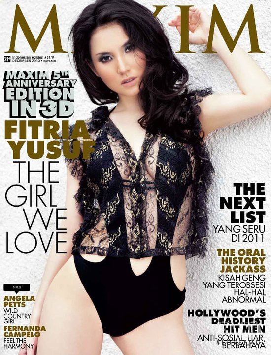 Fitria Yusuf featured on the Maxim Indonesia cover from December 2010