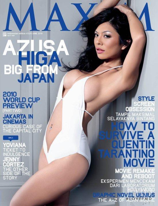 Azusa Higa featured on the Maxim Indonesia cover from June 2010