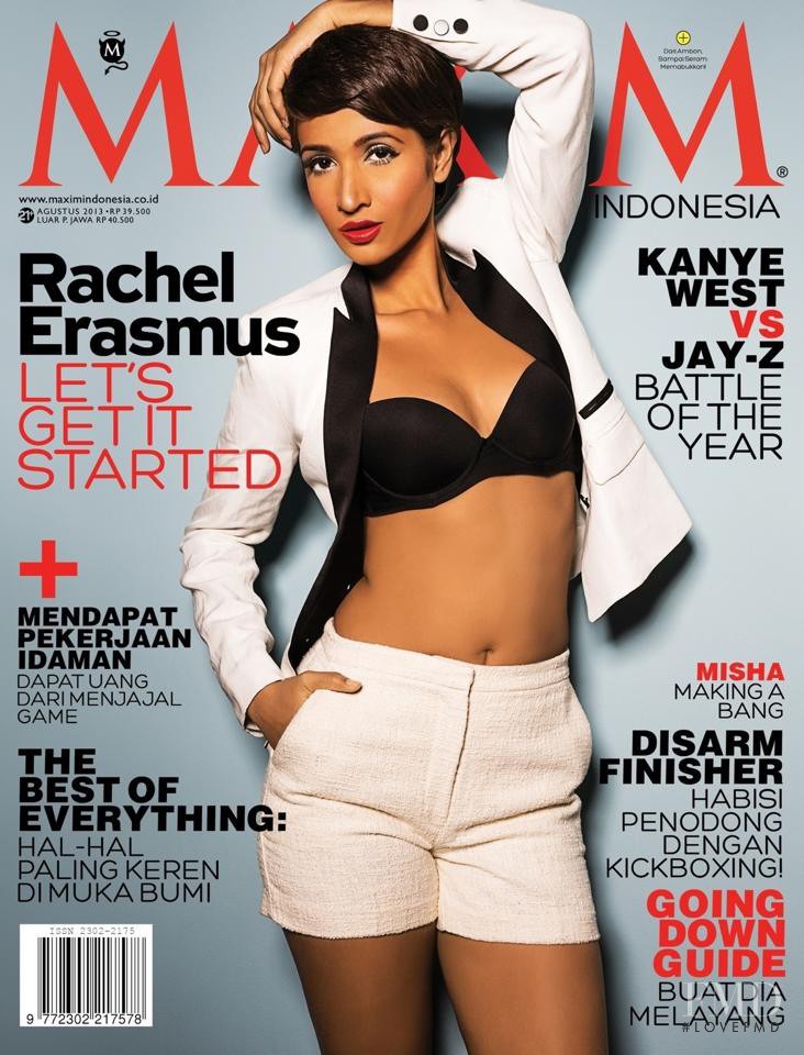 Rachel Erasmus featured on the Maxim Indonesia cover from August 2013