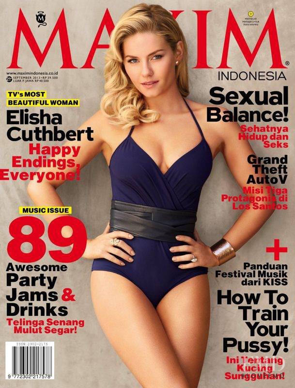 Elisha Cuthbert featured on the Maxim Indonesia cover from September 2013