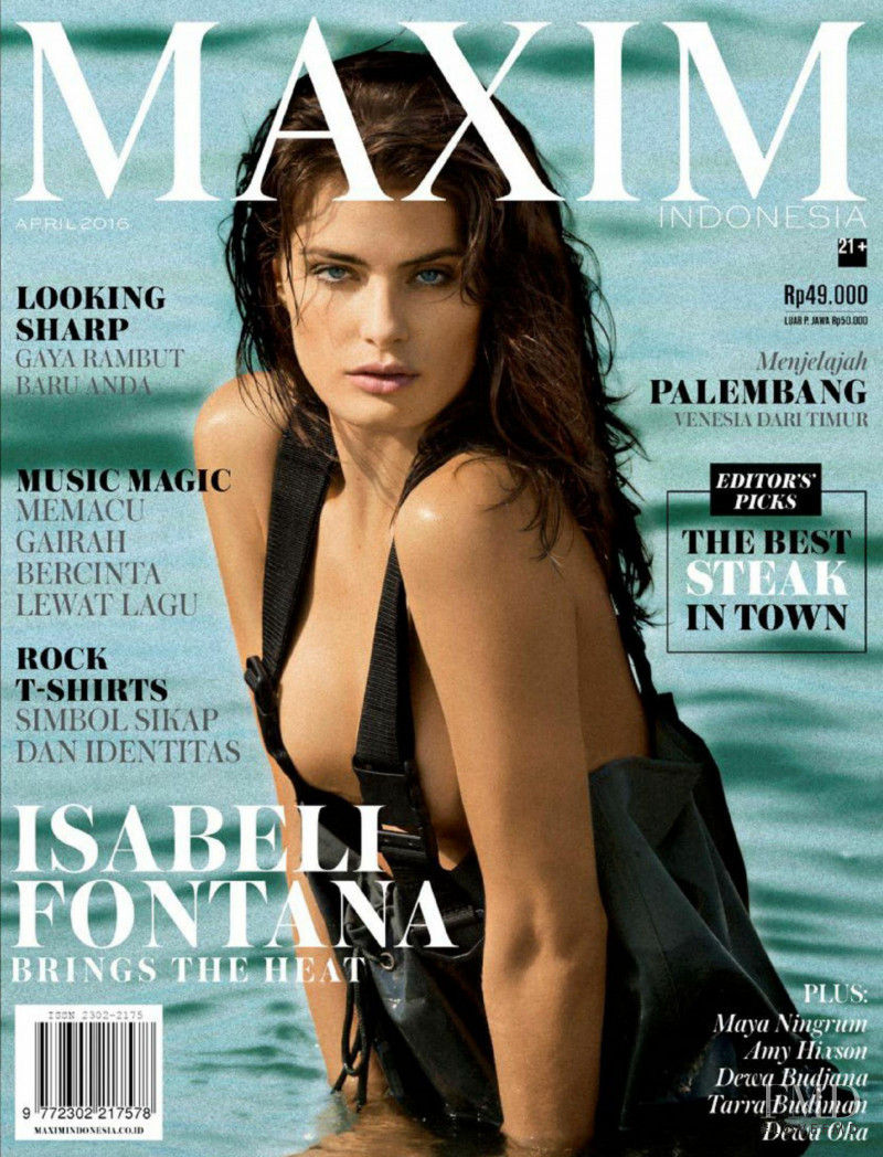 Isabeli Fontana featured on the Maxim Indonesia cover from April 2016