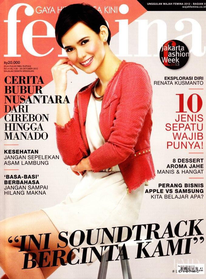 Renata Kusmanto featured on the Femina Indonesia cover from October 2012