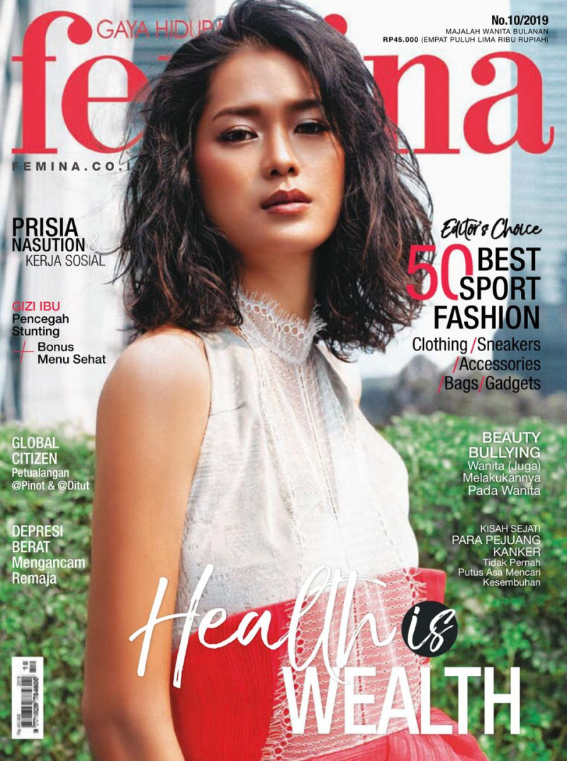  featured on the Femina Indonesia cover from October 2019