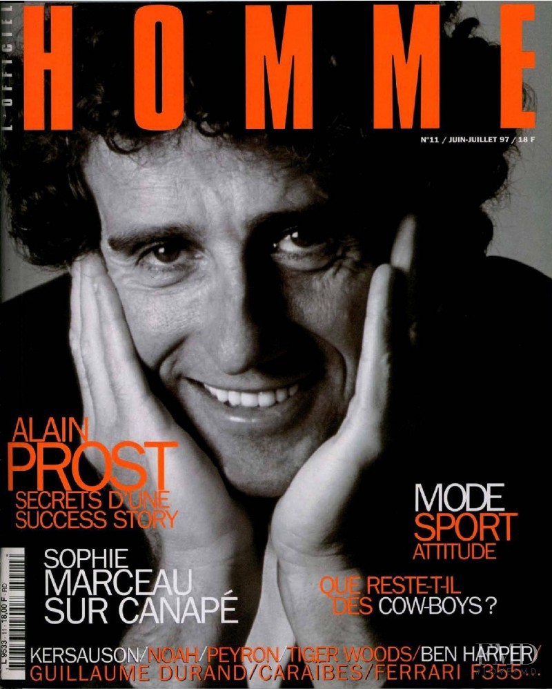 Alain Prost featured on the L\'Optimum cover from July 1997