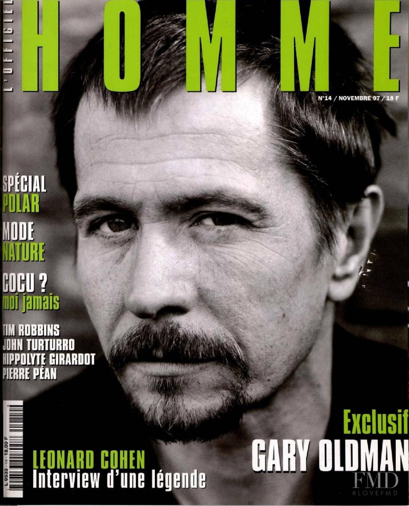 Gary Oldman featured on the L\'Optimum cover from November 1997